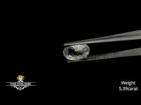 White Sapphire 5.39ct. (Luxury) video
