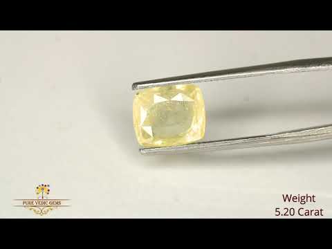 Yellow Sapphire 5.19ct. (Super Premium) video