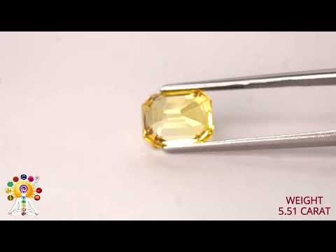 Yellow Sapphire 5.51ct.On-Demand video