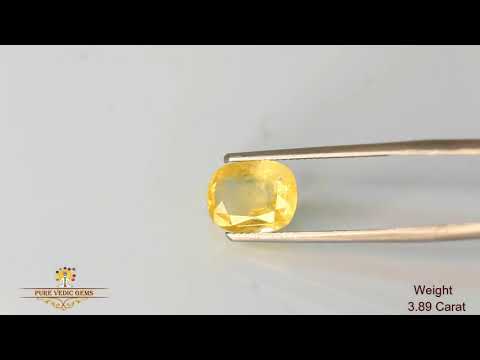 Yellow Sapphire 3.89ct. (Super Premium) video
