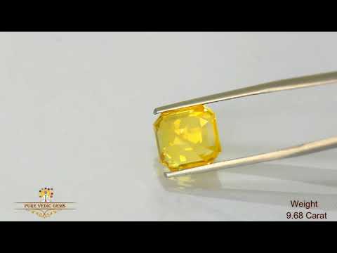 Yellow Sapphire 9.68 ct.@On Demand video