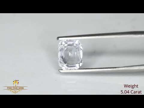 White Sapphire 5.04ct.On-Demand video