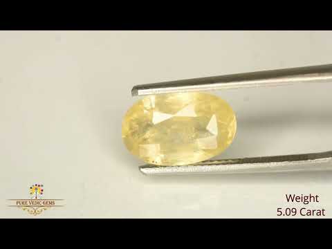 Yellow Sapphire 5.09ct. (Super Premium) video
