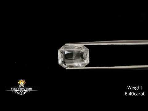 White Sapphire 6.40ct.On-Demand video