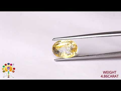 Yellow Sapphire 4.86ct. (Super Luxury) video