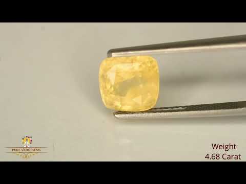 Yellow Sapphire 4.67ct. (Super Premium) video