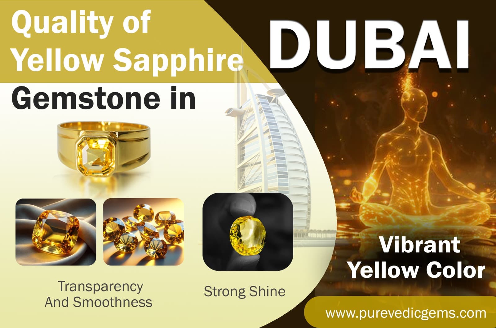 Yellow Sapphire Gemstone Benefits in Dubai for Prosperity and Wisdom