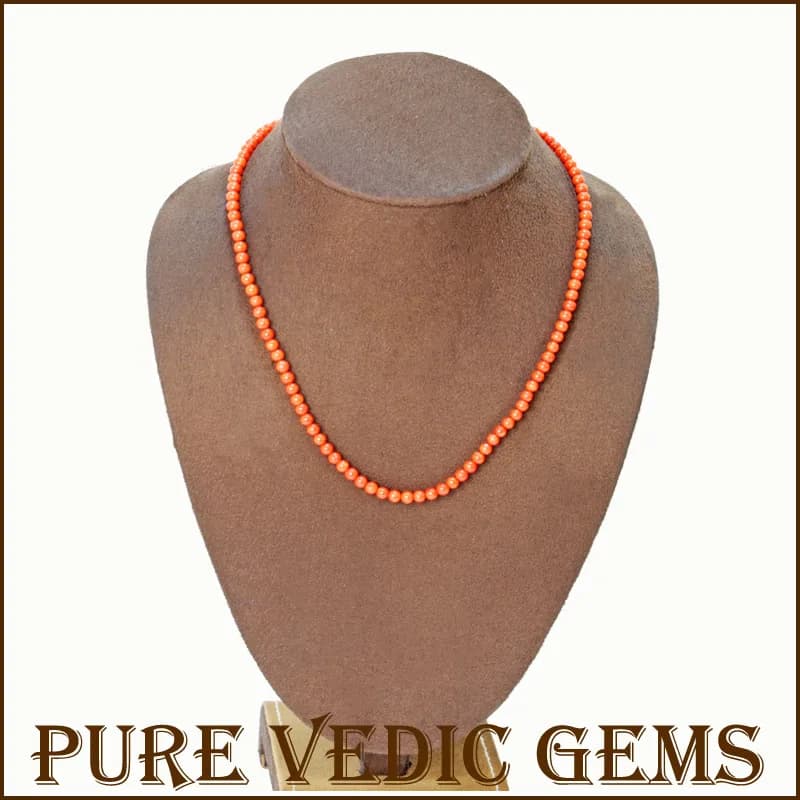 Red Coral Mala Weight 63carat — image 1