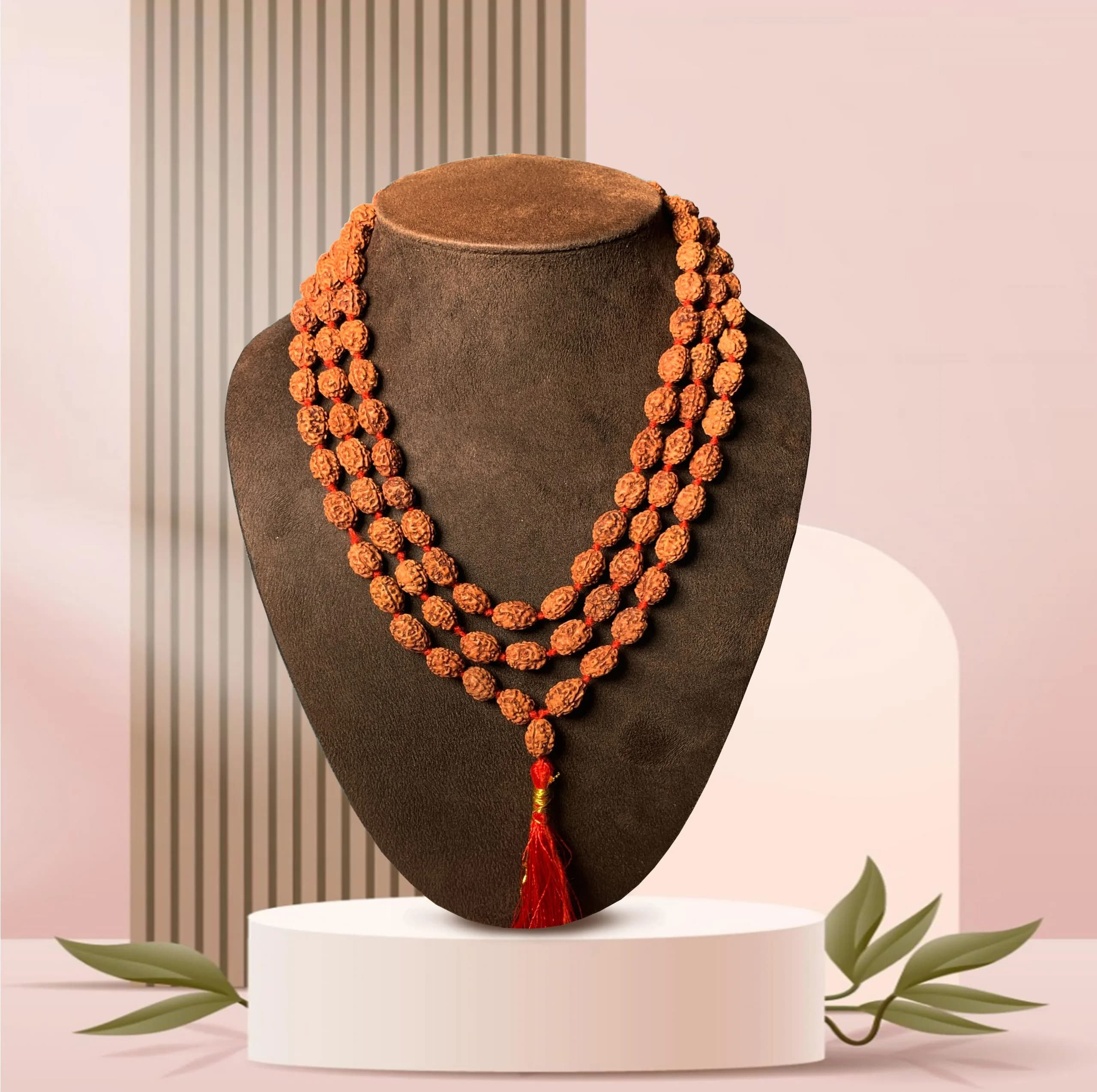 3 Mukhi Rudraksha Mala 13MM — image 1