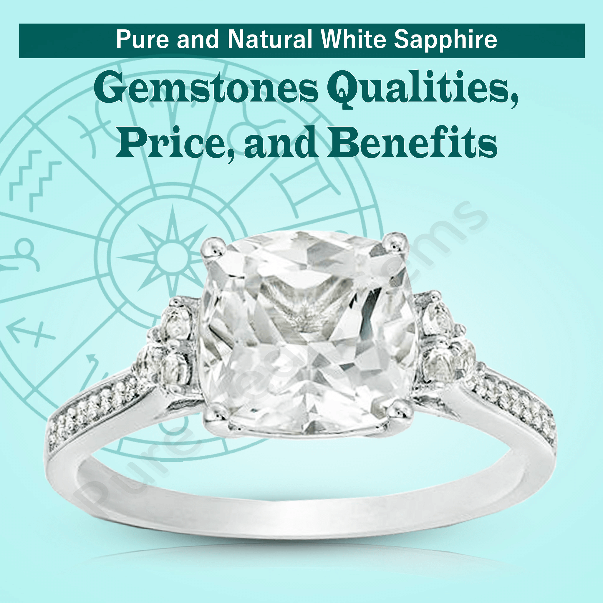 Emerald Cut White Sapphire Engagement Ring from Black Diamonds New York