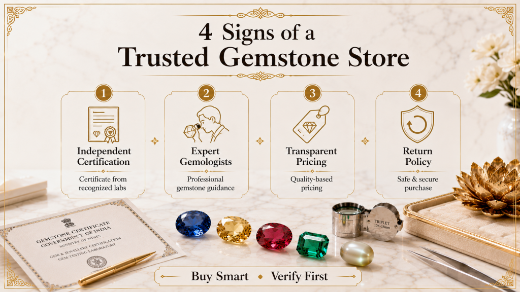 4 signs of trusted gemstone store