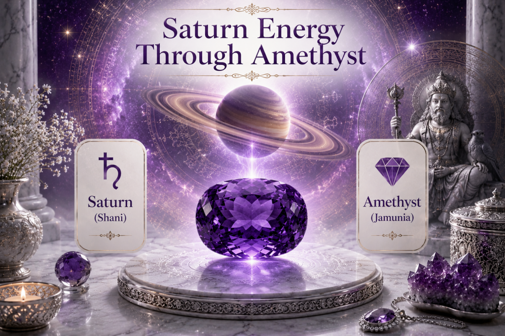 Saturn Energy Through Amethyst