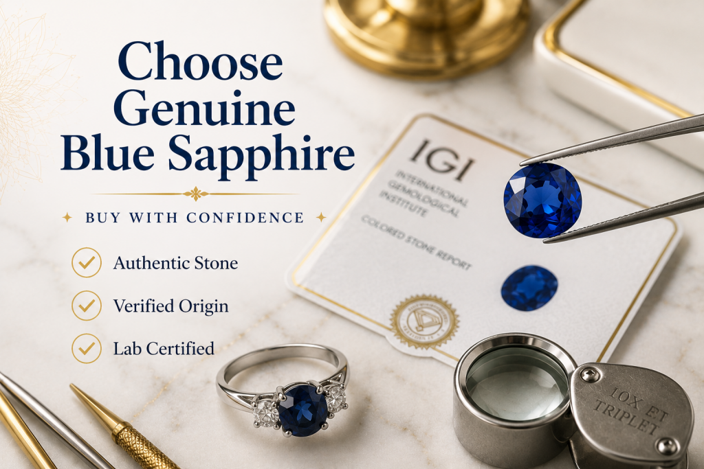 choose genuine blue sapphire