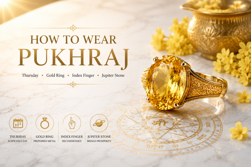how to wear pukhraj stone