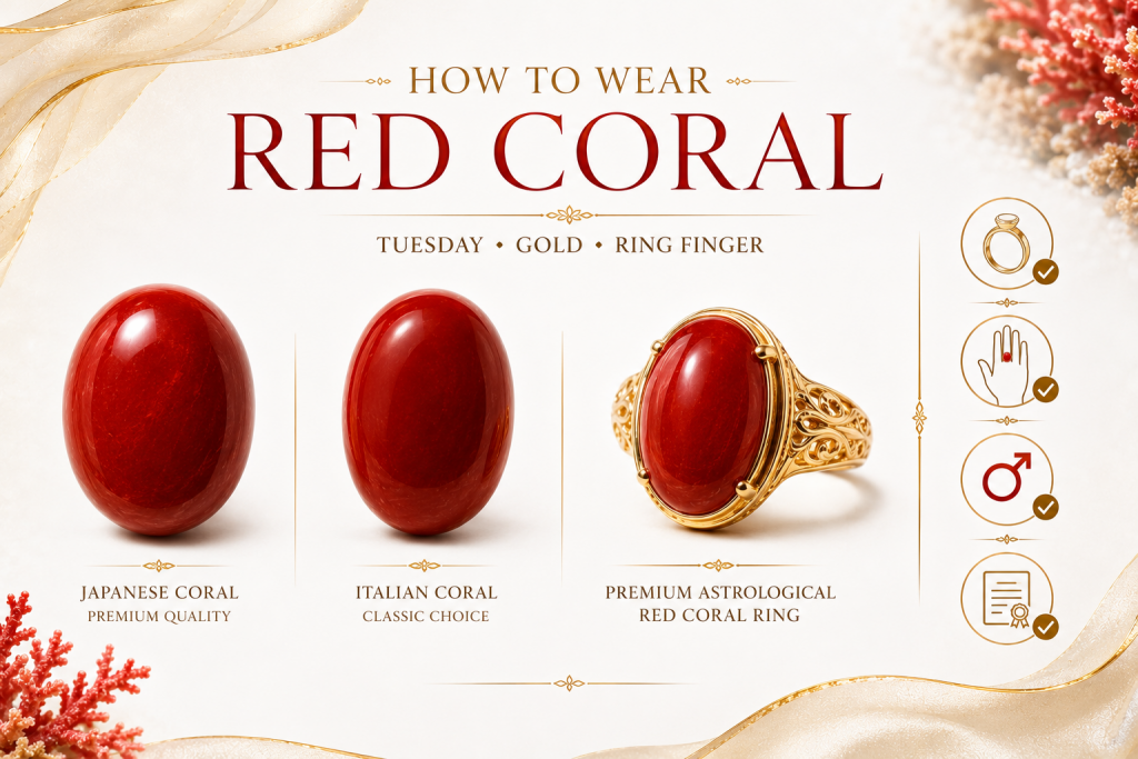 how to wear red coral