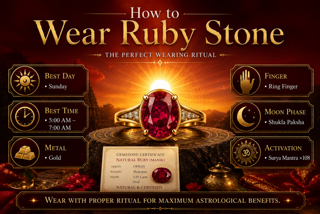 how to wear ruby stone