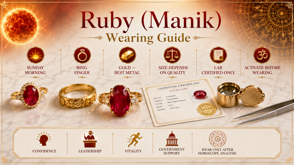 ruby manik wearing guide
