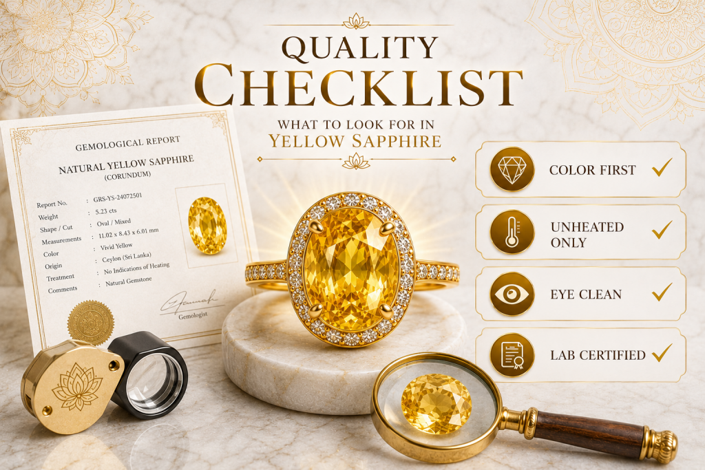 what to look in yellow sapphire