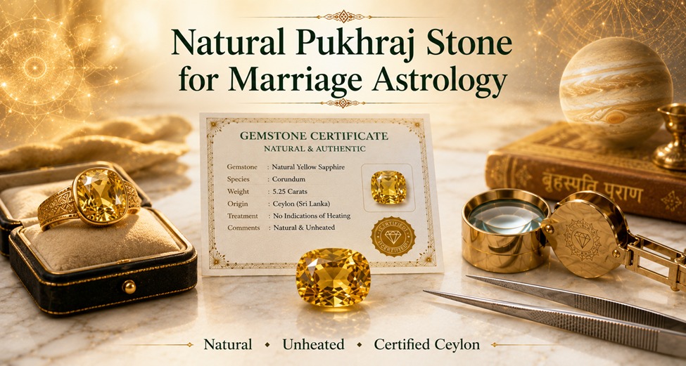 Natural Pukhraj Stone for Marriage Astrology and How to Buy Online Without Getting Cheated