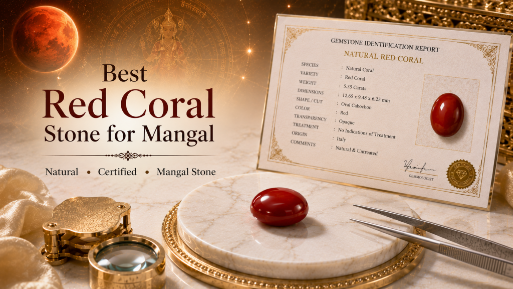 best red coral stone for mangal