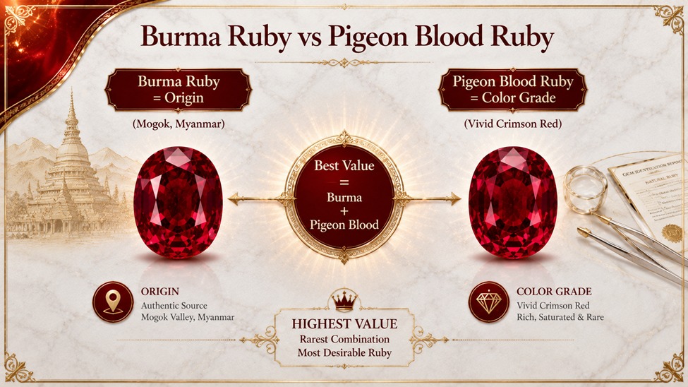 burma ruby vs pigeon blood ruby