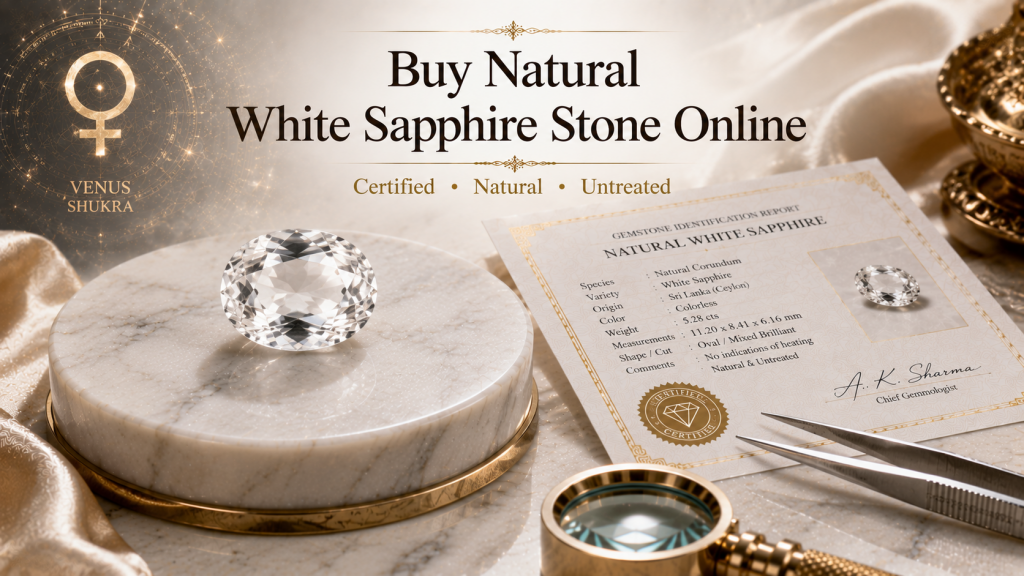 buy natural white sapphire stone online