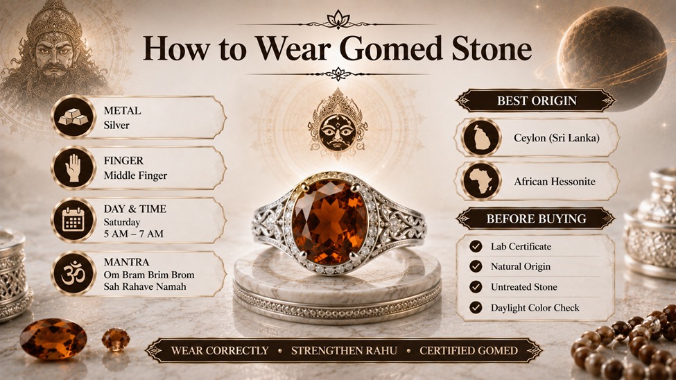 how to wear gomed stone