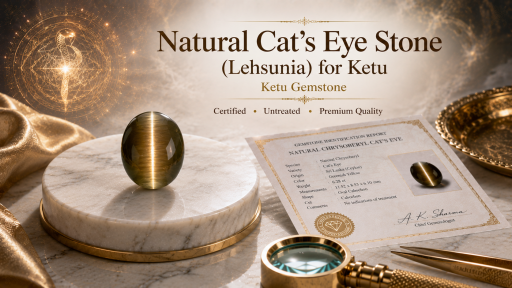 natural catseye stone lehsunia for ketu