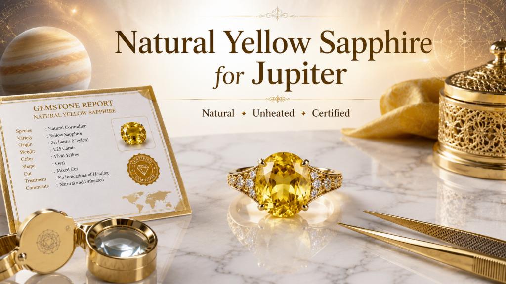 natural yellow sapphire for jupiter