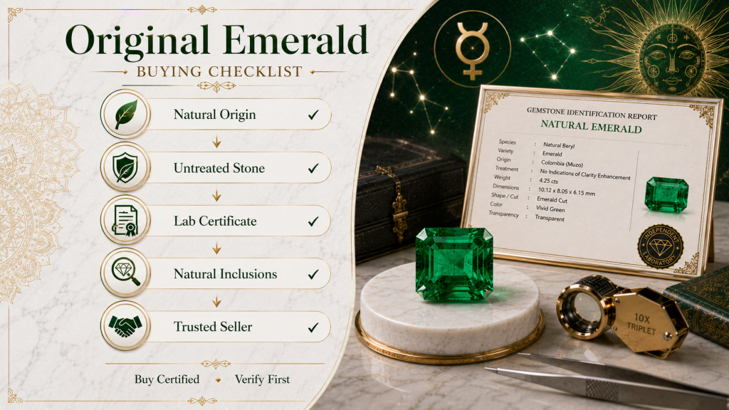 original emerald buying checklist