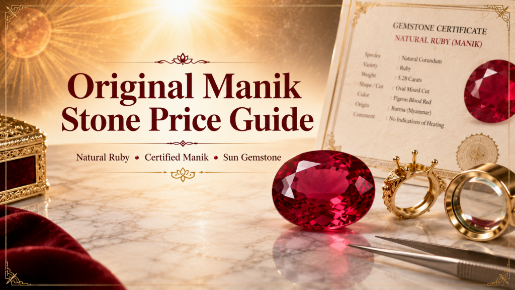 original manik stone price guide