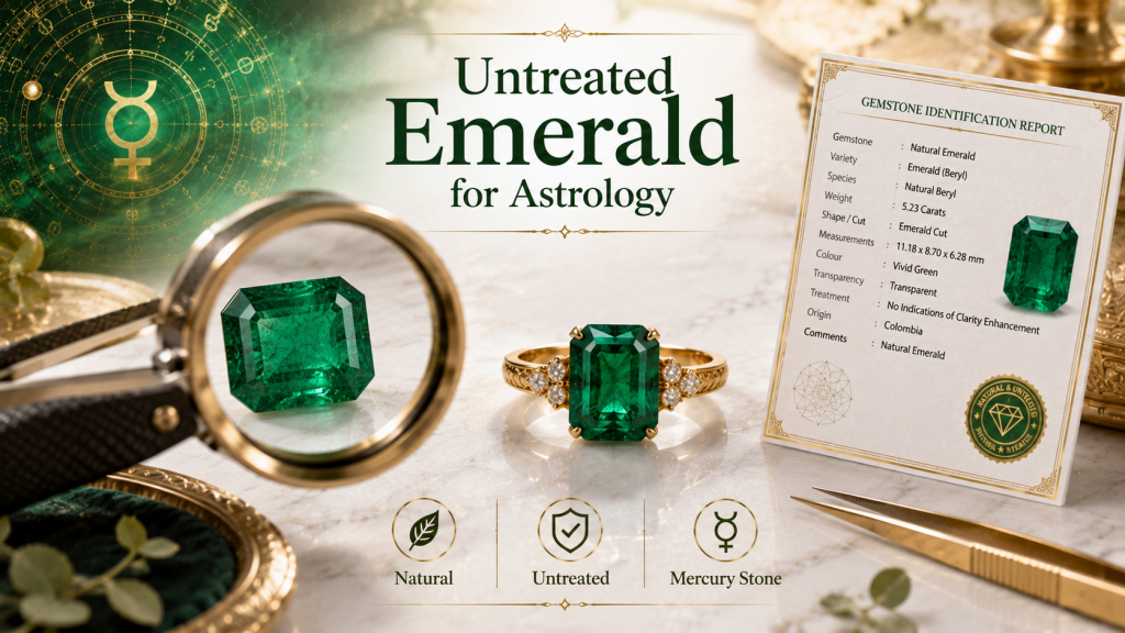 untreated emerald for astrology