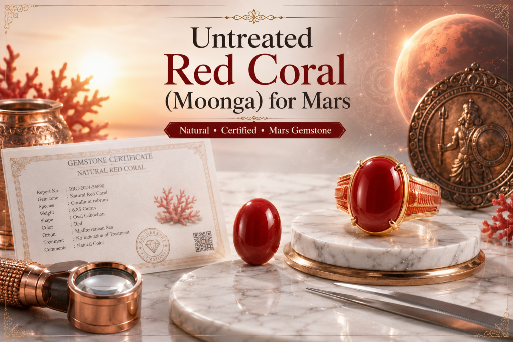 untreated red coral moonga for mars