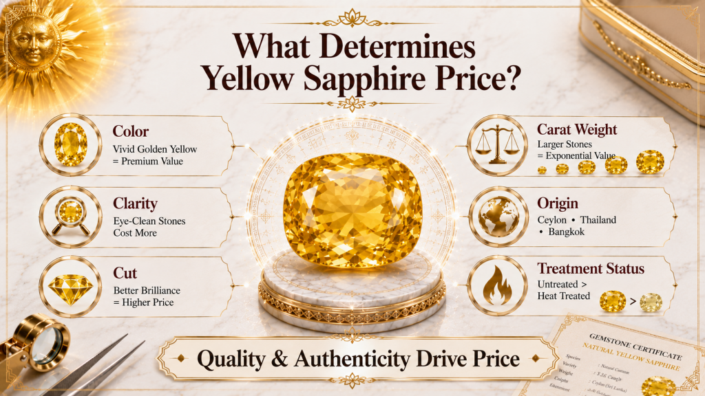 what determines yellow sapphire price