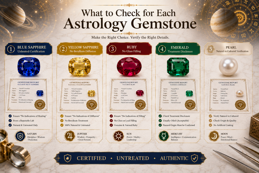 what to check for each astrology gemstone